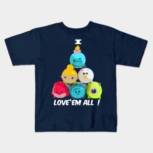 I love them all ! Tinker Bell Cheshire Cat Monsters, Inc. Mike Wazowski and More Kids T-Shirt